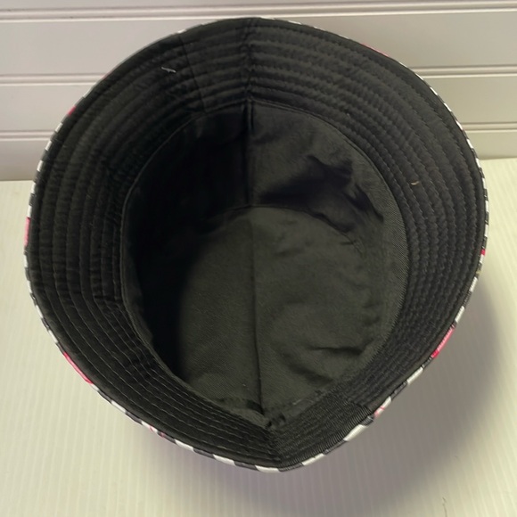 Pink Flamingos 🦩 & Striped Multicolored Reversible Cotton Bucket Hat - Picture 9 of 12